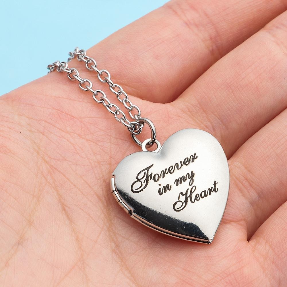 Heart Locket Necklace Photo - Lover Fashion Friend Schmuckkette für immer