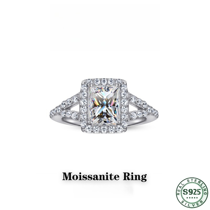 Moissanite Engagement Ring 1 Carat - Heiß begehrter modischer Ring aus 100