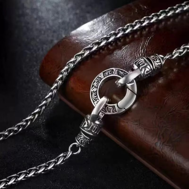 925 Sterling Silver Chain Necklace Men - Neue 925 Sterling Silber Halskette Geflochtene