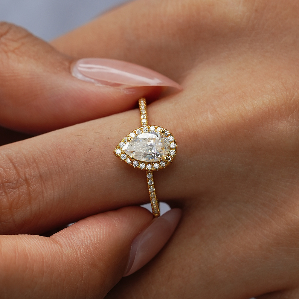 KyanGem Ring aus echtem 18-kar – Moissanite Engagement Ring 1 Carat Bewertung und Preis