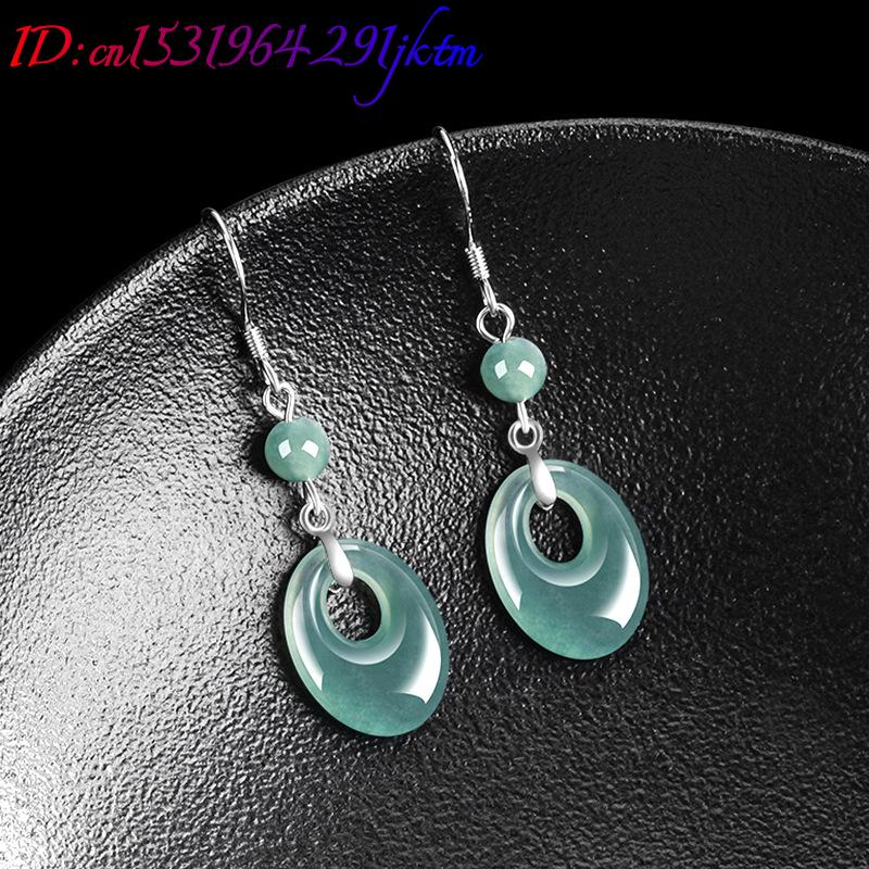 Myanmar-Jadeit-Ring-Ohrringe,  – Earrings Bewertung und Preis