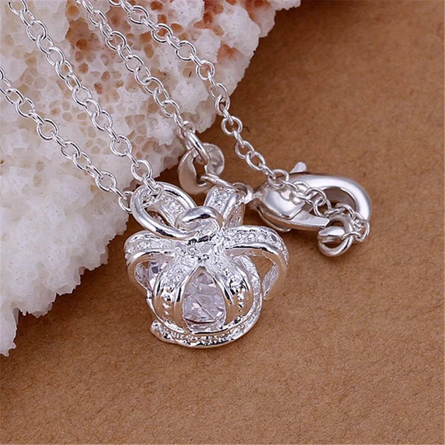 Charms 925 Sterling Silber Kro – 925 Sterling Silver Chain Necklace Men Bewertung und Preis