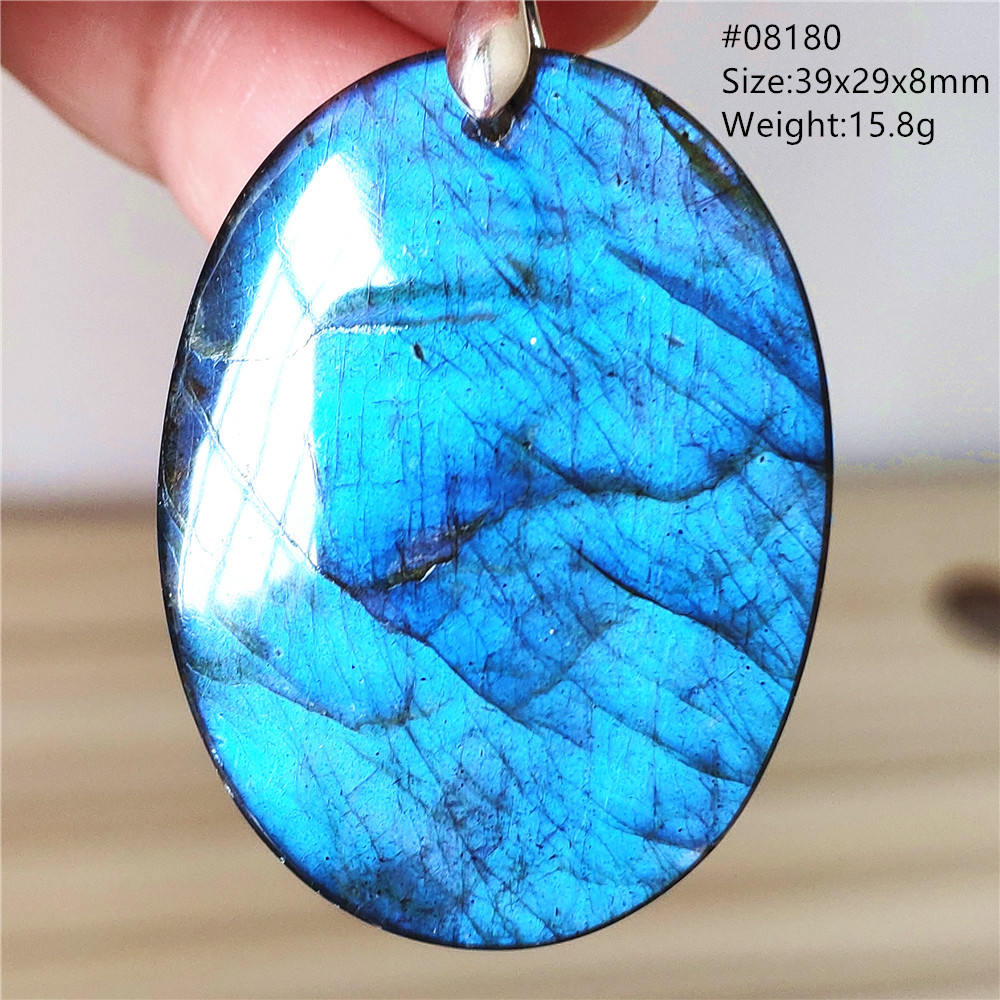 Natürlicher Blauer Labradorit- – 925 Sterling Silver Chain Necklace Men Bewertung und Preis