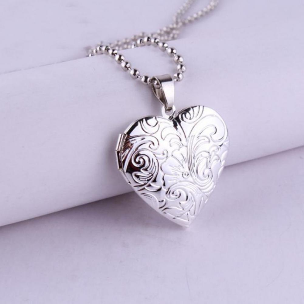 Foto-Halskette, zu öffnende Fo – Heart Locket Necklace Photo Bewertung und Preis