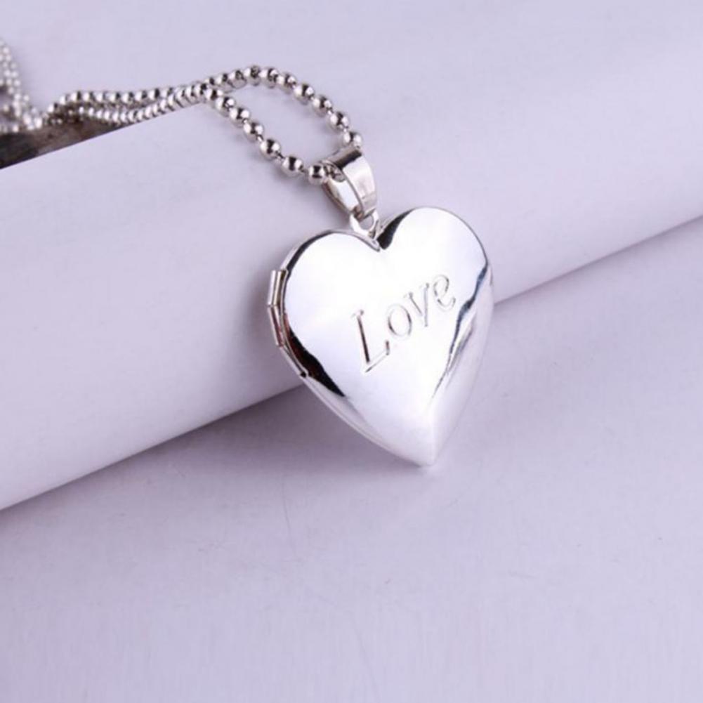 Foto-Halskette, zu öffnende Fo – Heart Locket Necklace Photo Bewertung und Preis