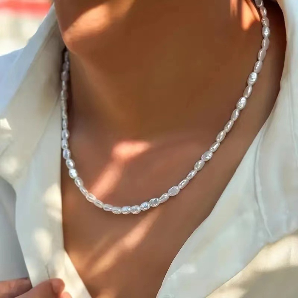 Einfache Imitationsperlen-Chok – Pearl Choker Necklace Vintage Bewertung und Preis