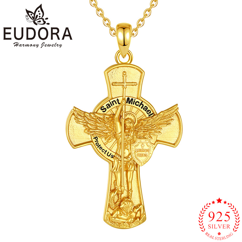 Eudora St. Michael Erzengel-Ha – 925 Sterling Silver Chain Necklace Men Bewertung und Preis