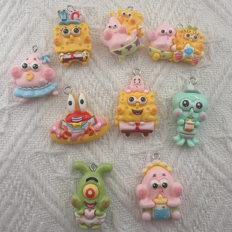 10 Stück Cartoon-Harzanhänger, – Earrings Bewertung und Preis
