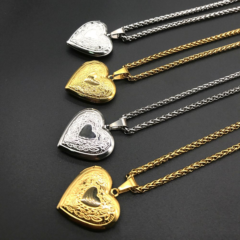 Modische Ketten-Schmuckanhänge – Heart Locket Necklace Photo Bewertung und Preis