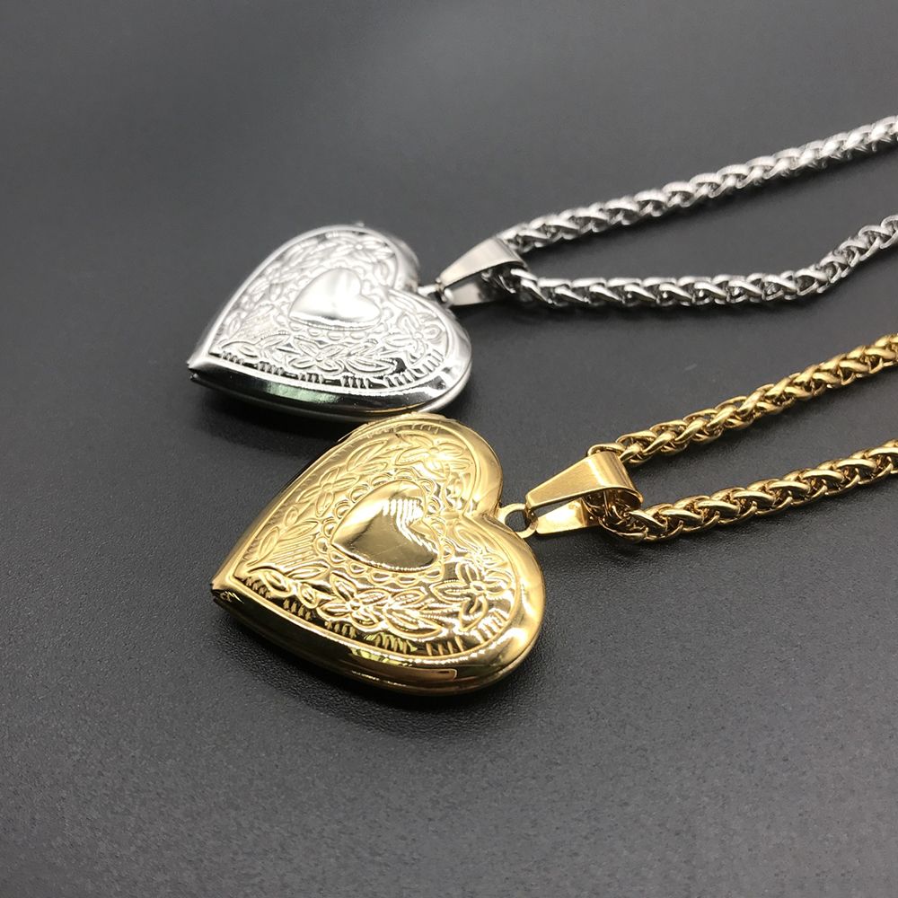 Modische Ketten-Schmuckanhänge – Heart Locket Necklace Photo Bewertung und Preis